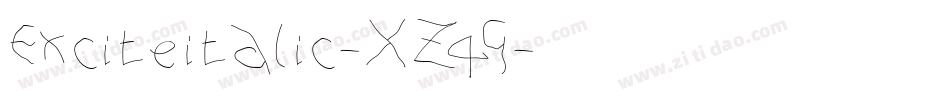 Exciteitalic-XZ4G字体转换