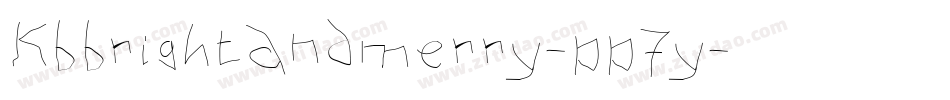 Kbbrightandmerry-pp7y字体转换