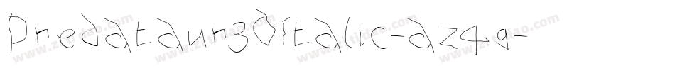 Predataur3DItalic-az4g字体转换
