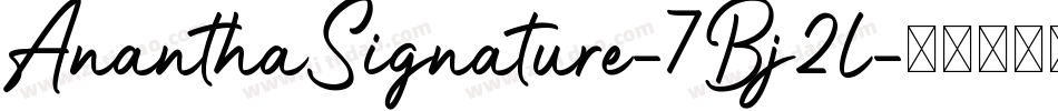 AnanthaSignature-7Bj2l字体转换