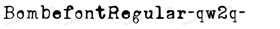 BombefontRegular-qw2q字体转换