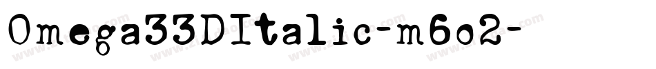 Omega33DItalic-m6o2字体转换