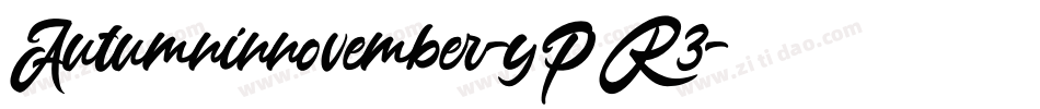 Autumninnovember-yPR3字体转换