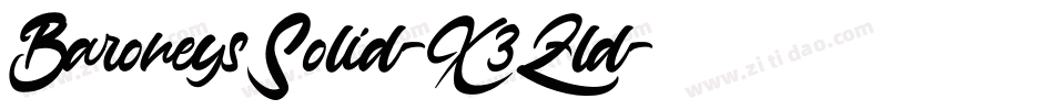 BaroneysSolid-X3Zld字体转换