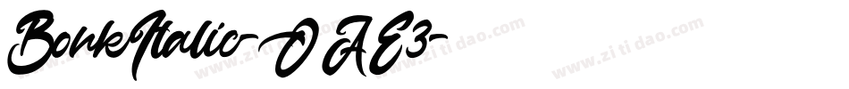 BonkItalic-OAE3字体转换