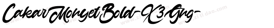 CakarMonyetBold-X3Gng字体转换
