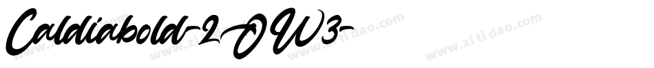 Caldiabold-2OW3字体转换