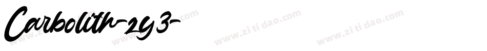 Carbolith-zy3字体转换
