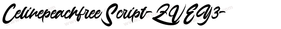 CelinepeachfreeScript-ZVEY3字体转换