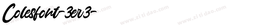 Colesfont-3er3字体转换