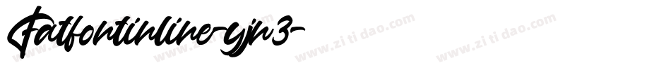Fatfontinline-yjn3字体转换