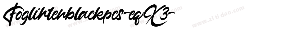 Foglihtenblackpcs-eqX3字体转换