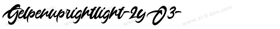 Gelpenuprightlight-2yO3字体转换