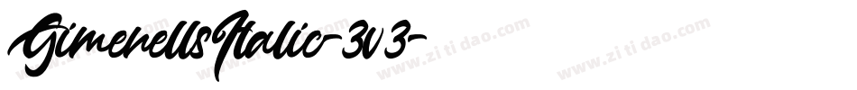 GimenellsItalic-3v3字体转换