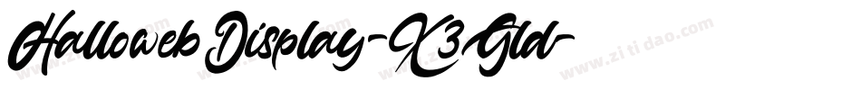 HallowebDisplay-X3Gld字体转换