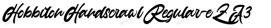 HobbitonHandscrawlRegular-eZA3字体转换
