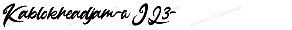 Kablokheadjam-wJL3字体转换