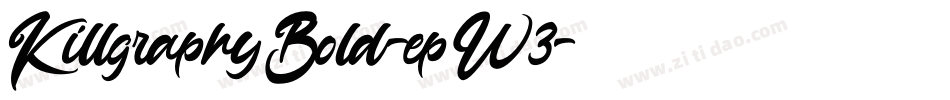 KillgraphyBold-epW3字体转换