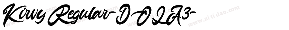 KirvyRegular-DOLA3字体转换
