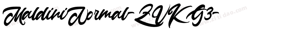 MaldiniNormal-ZVKG3字体转换