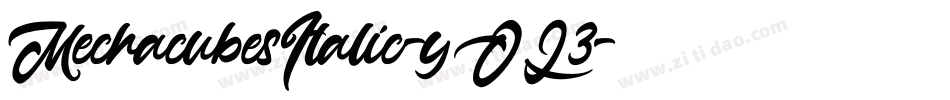 MechacubesItalic-yOL3字体转换