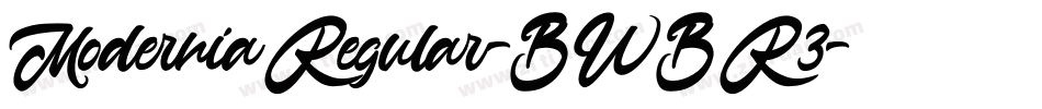 ModerniaRegular-BWBR3字体转换