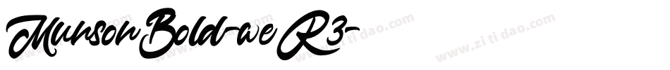 MunsonBold-weR3字体转换