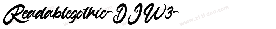 Readablegothic-DJW3字体转换