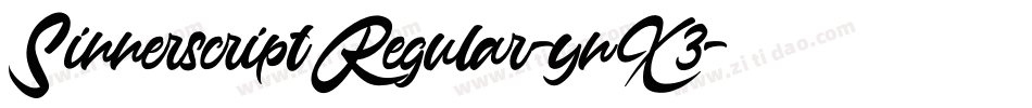 SinnerscriptRegular-ynX3字体转换