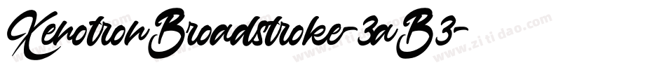 XenotronBroadstroke-3aB3字体转换