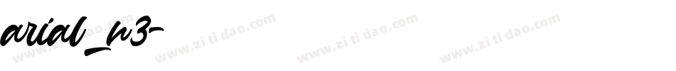 arial_n3字体转换