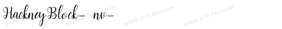 HackneyBlock-18nv字体转换
