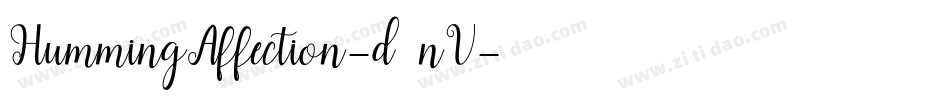 HummingAffection-d99nV字体转换
