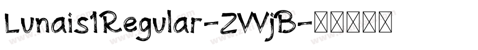 Lunais1Regular-ZVVjB字体转换