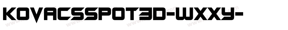 KovacsSpot3D-WxxY字体转换