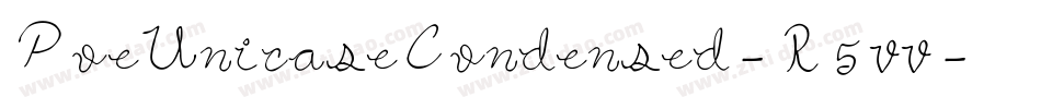 PoeUnicaseCondensed-R5vv字体转换