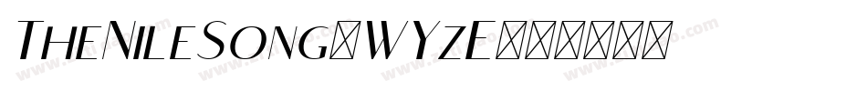 TheNileSong-WYzE字体转换
