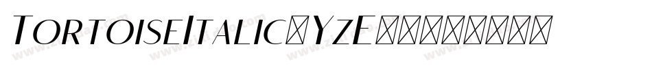TortoiseItalic-YzE98字体转换