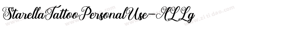 StarellaTattooPersonalUse-ALLgx字体转换 StarellaTattooPersonalUse-ALLgx字体转换