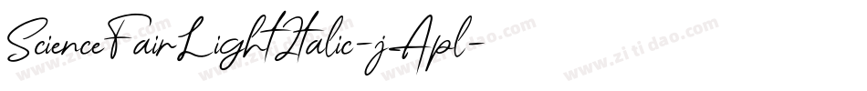ScienceFairLightItalic-jApl字体转换