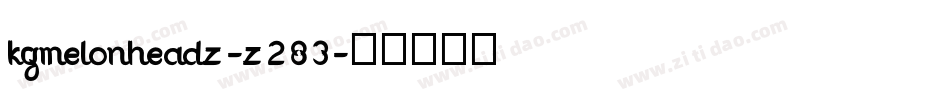 KgMelonheadz-Z283字体转换