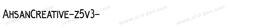 AhsanCreative-z5v3字体转换