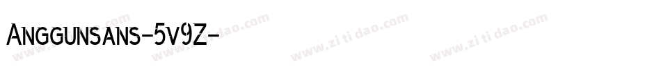 Anggunsans-5v9Z字体转换