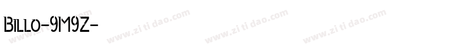 Billo-9M9Z字体转换