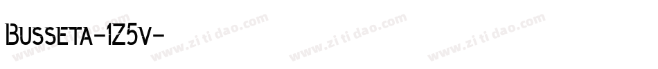 Busseta-1Z5v字体转换