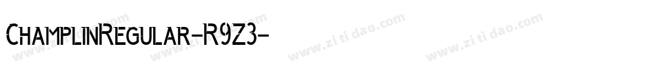 ChamplinRegular-R9Z3字体转换