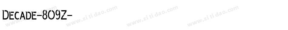 Decade-8O9Z字体转换