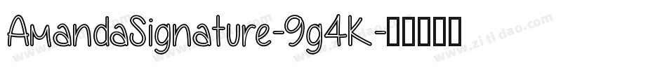 AmandaSignature-9g4K字体转换