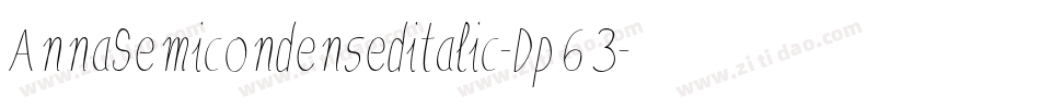 AnnaSemicondenseditalic-Dp63字体转换
