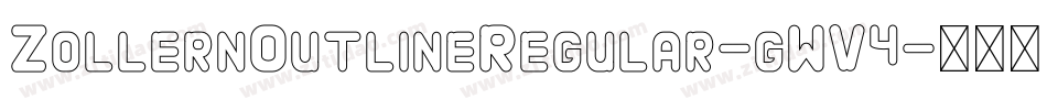 ZollernOutlineRegular-gWV4字体转换